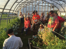 The farmer-driven Northern New York Agricultural Development Program funded twilight meetings for growers with Cornell University NYS Vegetable Specialist Judson Reid. Photo: Amy 